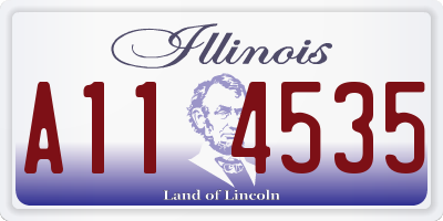 IL license plate A114535