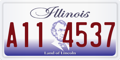 IL license plate A114537