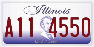 IL license plate A114550