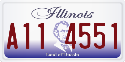 IL license plate A114551