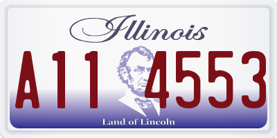 IL license plate A114553