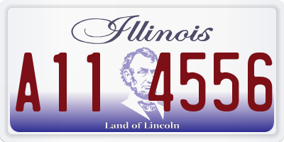 IL license plate A114556