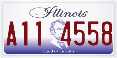 IL license plate A114558