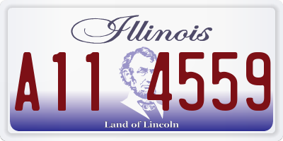 IL license plate A114559