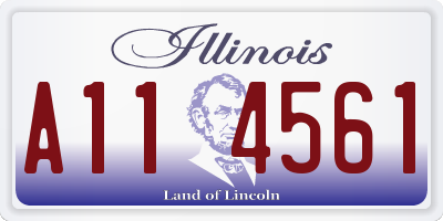 IL license plate A114561