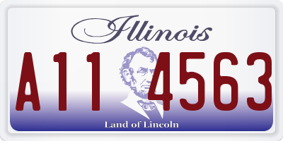 IL license plate A114563