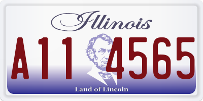 IL license plate A114565