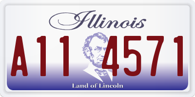 IL license plate A114571