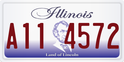 IL license plate A114572