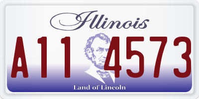 IL license plate A114573