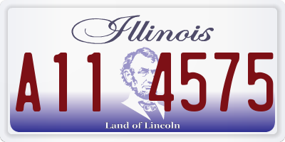IL license plate A114575