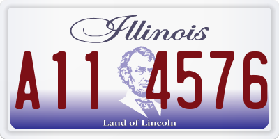 IL license plate A114576