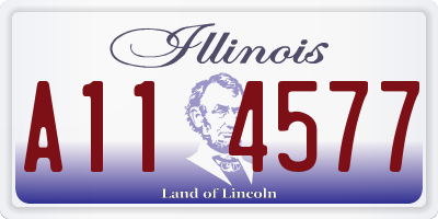 IL license plate A114577