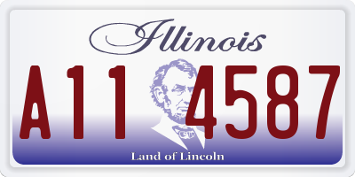 IL license plate A114587