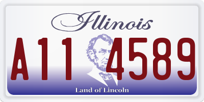 IL license plate A114589