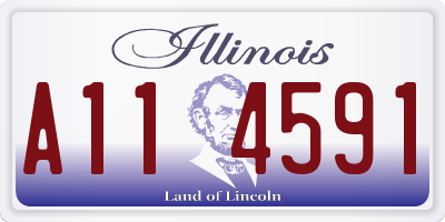 IL license plate A114591