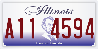 IL license plate A114594