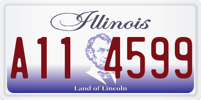 IL license plate A114599