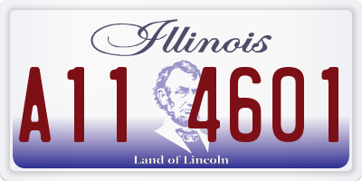 IL license plate A114601