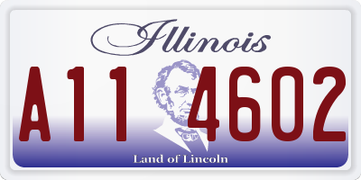 IL license plate A114602