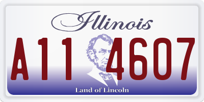 IL license plate A114607