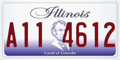 IL license plate A114612