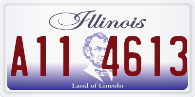 IL license plate A114613