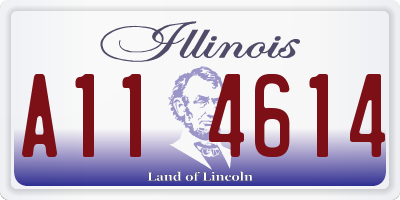 IL license plate A114614
