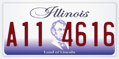 IL license plate A114616