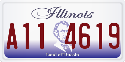 IL license plate A114619