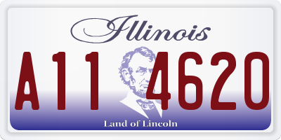 IL license plate A114620