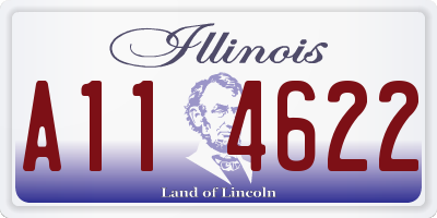 IL license plate A114622