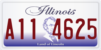 IL license plate A114625