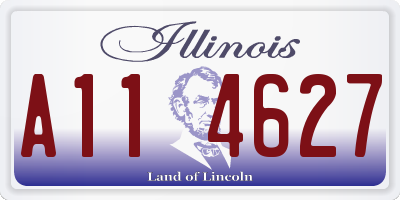 IL license plate A114627