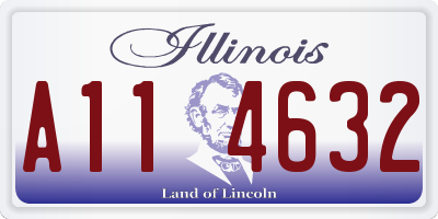 IL license plate A114632