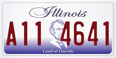 IL license plate A114641