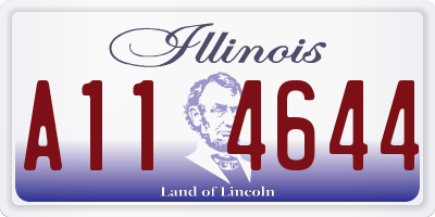 IL license plate A114644
