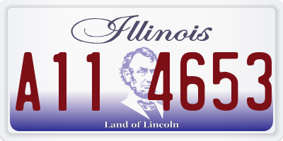 IL license plate A114653