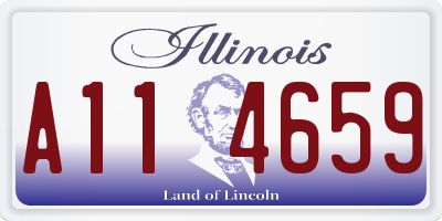IL license plate A114659