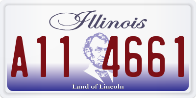 IL license plate A114661