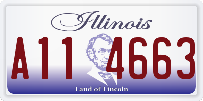 IL license plate A114663