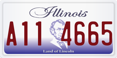 IL license plate A114665