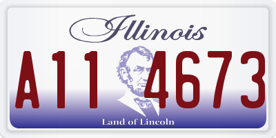 IL license plate A114673