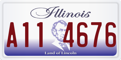 IL license plate A114676
