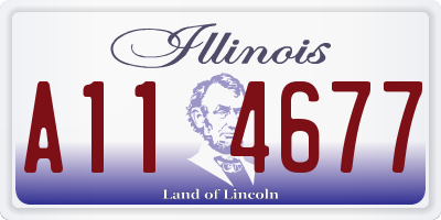 IL license plate A114677