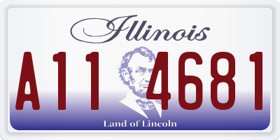IL license plate A114681