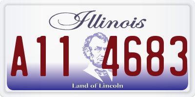 IL license plate A114683