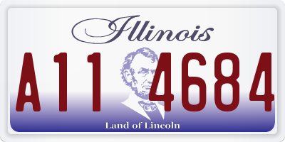 IL license plate A114684