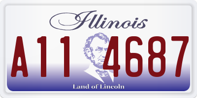 IL license plate A114687