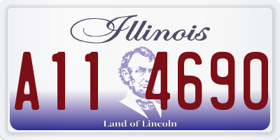 IL license plate A114690